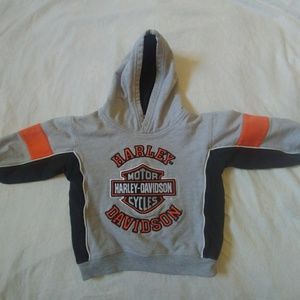 Harley Davidson Hoodie Sweatshirt 3T Gray